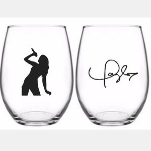 Taylor swift signature wine glass custom made